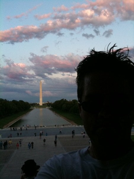 The view from the Lincoln Memorial.